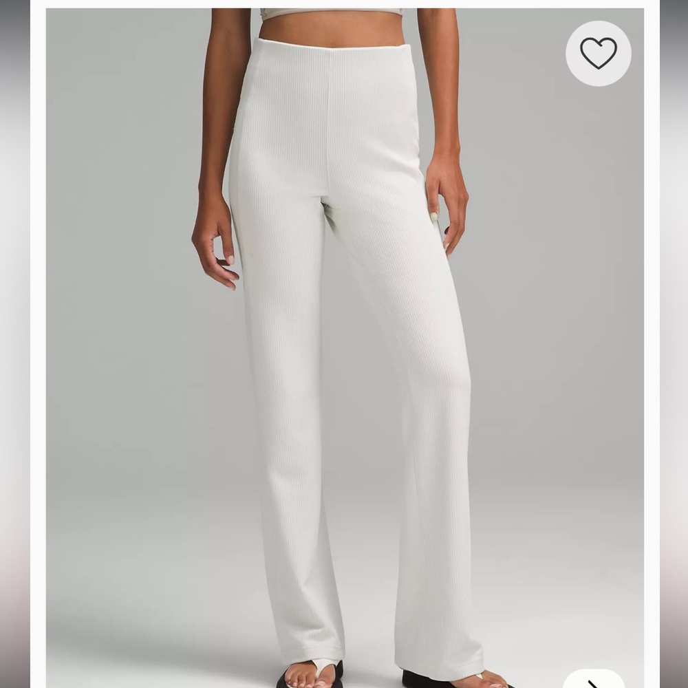 Lululemon Softstreme Ribbed Flared Zippered Pants Size 4